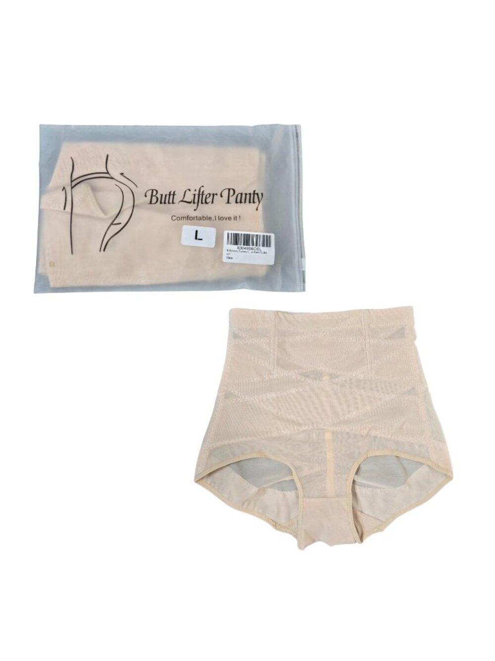 NWOT | Butt Lifter Panty High Waist Nude Beige Tummy Control Shaper | Large